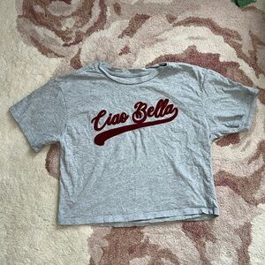 Ciao Bella Gray Crop Top